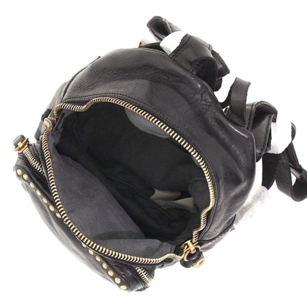 Campomaggi Black Small Backpack with Rivets - Picture 13 of 14